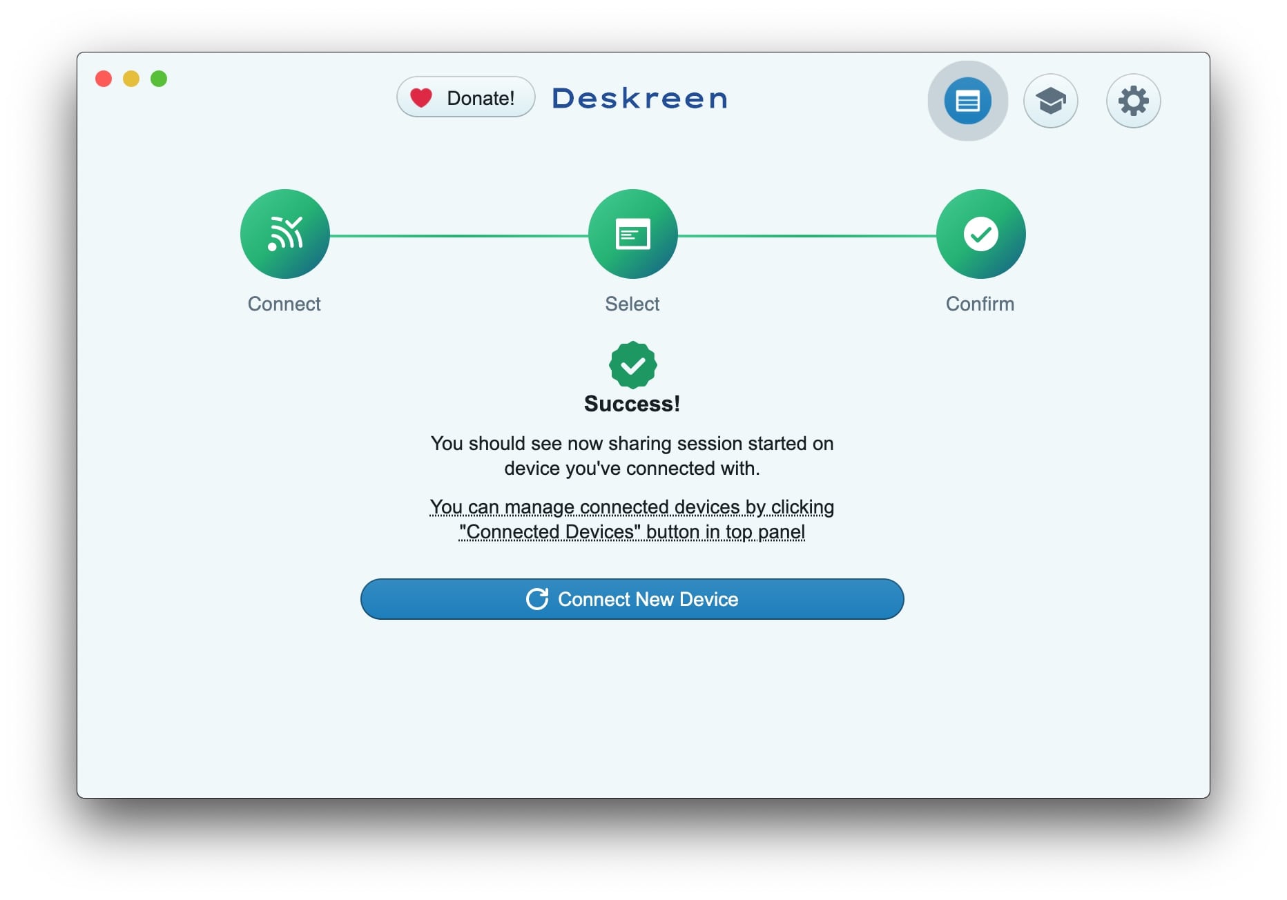 Step 4: Success message